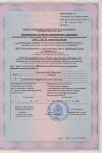 Приложение к лицензии на осуществление образовательной деятельности